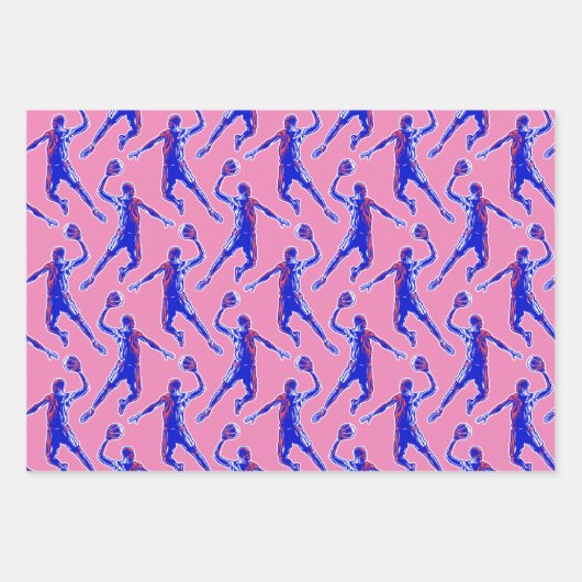 Feuille De Papier Cadeau Joueur de basket-ball Slam Dunk (Devant 3)