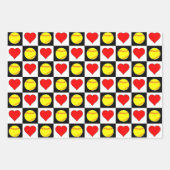 Feuille De Papier Cadeau Joueur de softball Team Party Three Matching Cadea (Devant)