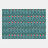 Feuille De Papier Cadeau Joueuse et unique couleur vive Anniversaire Bigfoo (Devant 3)