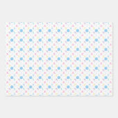 Feuille De Papier Cadeau Joueuses de softball étoiles (Devant)