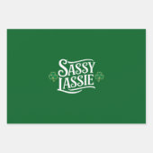 Feuille De Papier Cadeau Jour de la Saint Patrick Sassy Lassie Funny Irish  (Devant)