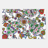 Feuille De Papier Cadeau Jour De L'Ensemble Cadeau Crâne Mort (Devant 3)