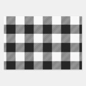 Feuille De Papier Cadeau Jour de Noël blanc et noir (Devant 2)