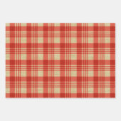 Feuille De Papier Cadeau Jour de Noël de l'opération Burlap vert rouge (Devant)