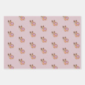 Feuille De Papier Cadeau Jour des Valentines aux Coeurs roses mignons Amour (Devant 3)