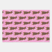 Feuille De Papier Cadeau Jour Doberman Pinscher Valentines (Devant 3)
