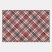 Feuille De Papier Cadeau Jour vert clair gris plaid rouge clair (Devant 2)
