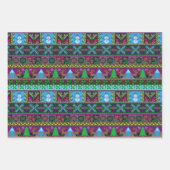 Feuille De Papier Cadeau Jours fériés de Noël Reindee Motif de Sweater (Devant 3)