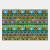 Feuille De Papier Cadeau Jours fériés de Noël Reindee Motif de Sweater (Devant 2)