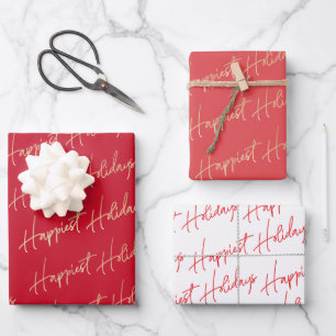 Feuille De Papier Cadeau Jours fériés heureux