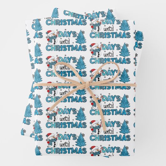 Feuille De Papier Cadeau Jours jusqu'à la Personnaliser de Noël (En situation)