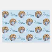 Feuille De Papier Cadeau Joy to the World Round Photos Set de 3 (Devant 2)