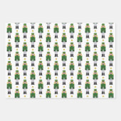 Feuille De Papier Cadeau Joyeuse calligraphie de Noël Casse-noisette tradit (Devant)