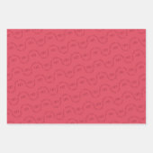 Feuille De Papier Cadeau Joyeuse couronne rouge moderne de Noël (Devant 3)