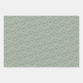 Feuille De Papier Cadeau Joyeuse couronne verte de Noël moderne (Devant 3)