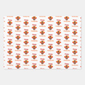 Feuille De Papier Cadeau Joyeuse fête de la dinde (Devant 2)