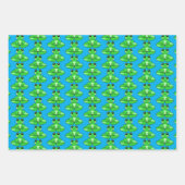 Feuille De Papier Cadeau Joyeuse grenouille d'anniversaire avec ballons (Devant 3)