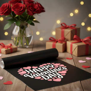 Feuille De Papier Cadeau Joyeuse Saint Valentin drôle cœur amour Valentin