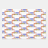 Feuille De Papier Cadeau Joyeuses fêtes Signal Nautique Drapeau do-it-yours (Devant)