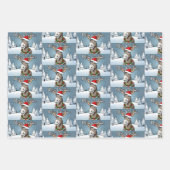 Feuille De Papier Cadeau Joyeux animal de Noël (Devant 2)