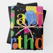 Feuille De Papier Cadeau Joyeux anniversaire, fête festive (En situation)