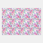 Feuille De Papier Cadeau Joyeux anniversaire Grand-mère Floral (Devant 3)