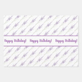 Feuille De Papier Cadeau Joyeux Anniversaire Lavender Flower Bundles (Devant 2)