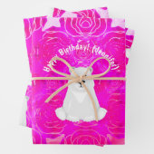 Feuille De Papier Cadeau Joyeux anniversaire ! Nom personnalisable (En situation)