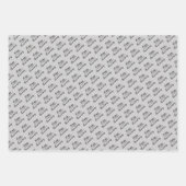 Feuille De Papier Cadeau Joyeux anniversaire sur Argent (Devant 3)