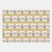 Feuille De Papier Cadeau Joyeux anniversaire Zinnia Flowers (Devant 2)