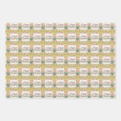 Feuille De Papier Cadeau Joyeux anniversaire Zinnia Flowers (Devant)