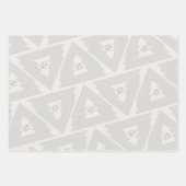 Feuille De Papier Cadeau Joyeux arbre de Noël moderne vert (Devant 2)