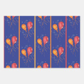 Feuille De Papier Cadeau Joyeux Ballons d'anniversaire (Devant)