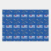 Feuille De Papier Cadeau Joyeux (Biden Harris) Noël (Devant)