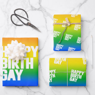 Feuille De Papier Cadeau Joyeux Birthgay