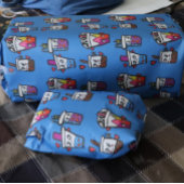 Feuille De Papier Cadeau Joyeux Boba Tea Bubble Teas Bobas Kawaii