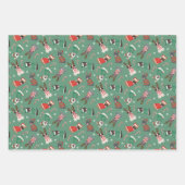 Feuille De Papier Cadeau Joyeux Buldogs français de Noël (Devant 3)