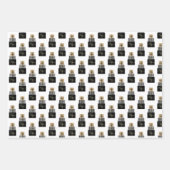 Feuille De Papier Cadeau Joyeux cadeau de Noël moderne vacances (Devant 3)