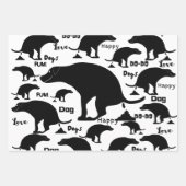 Feuille De Papier Cadeau Joyeux chien de balançoire (Devant 2)