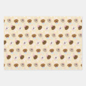 Feuille De Papier Cadeau Joyeux Chiens de Pâques (Devant)