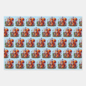 Feuille De Papier Cadeau Joyeux dessin d'Oiseau d'Anniversaire (Devant 3)