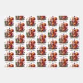 Feuille De Papier Cadeau Joyeux dessin d'Oiseau d'Anniversaire (Devant)