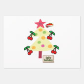 Feuille De Papier Cadeau Joyeux elfe d'arbre de Noël (Devant 2)