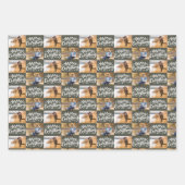 Feuille De Papier Cadeau Joyeux ensemble de photos Jeu Tout Script Checkerb (Devant 3)