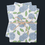 Feuille De Papier Cadeau Joyeux enveloppement cadeau Hydrangea<br><div class="desc">Ces fleurs d'hydrangée gribouillées ajoutent une touche de fantaisie à votre cadeau.</div>