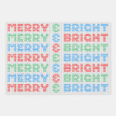 Feuille De Papier Cadeau Joyeux et brillant pull de Noël (Devant 2)