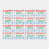 Feuille De Papier Cadeau Joyeux et brillant pull de Noël (Devant)