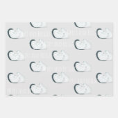 Feuille De Papier Cadeau Joyeux et lumineux avec Mistletoe (Devant 2)