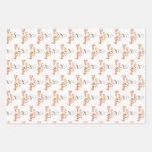 Feuille De Papier Cadeau Joyeux Fantômes mignons d'anniversaire (Devant)