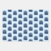 Feuille De Papier Cadeau Joyeux Festival de Noël Hanoukka (Devant)